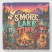 S'more Seezeit Steinuntersetzer (Vorderseite)