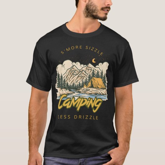 Smore Sizzle Less Drizzle Camping Women retro T-Shirt (Vorderseite)
