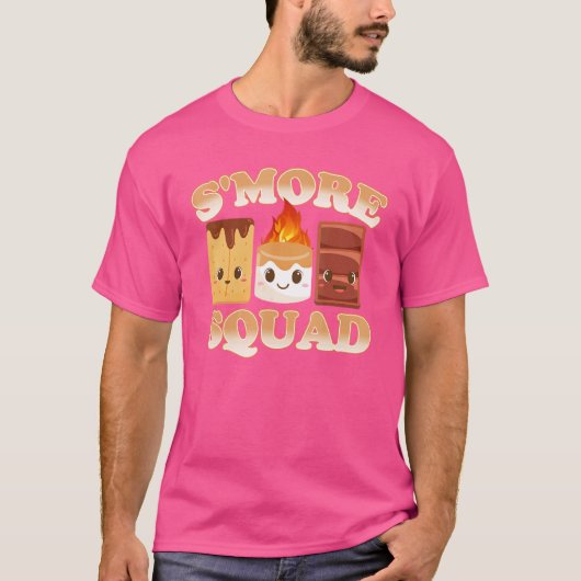 Smore Squad Campfire Camping Außenbereich T-Shirt (Vorderseite)