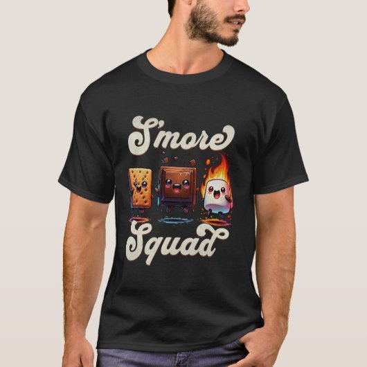 Smore Squad Camping Campfire Chocolate Marshmallow T-Shirt (Vorderseite)