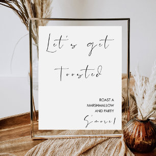 S'more Station Bar Roast a Marshmallow Wedding Poster