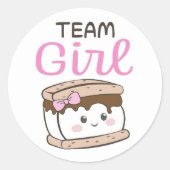 S'more Team Girl Gender offenbaren Aufkleber (Vorderseite)
