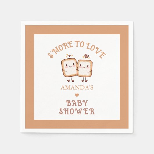 S'more to Liebe Adventure Baby Shower Serviette (Vorderseite)