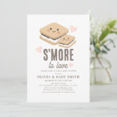 S'more to Liebe Kawaii Gender-neutral Baby Shower Einladung (Stehend Vorderseite)