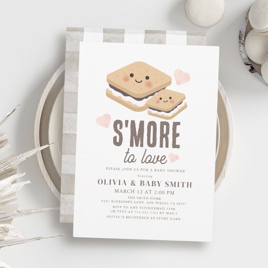 S'more to Liebe Kawaii Gender-neutral Baby Shower Einladung