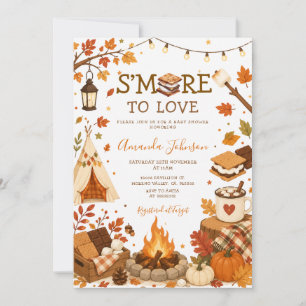 S'more to Love Baby Shower Herbst Herbstcampen Einladung