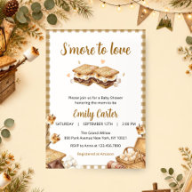 S'more to Love Einladung zur Babyparty im Herbst