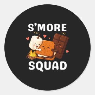 S'more-Trupp Camping süße Smores Lagerfeuer-Crew Runder Aufkleber