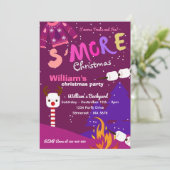 S'more Weihnachten Party S'mores Camping Weihnacht Einladung (Stehend Vorderseite)