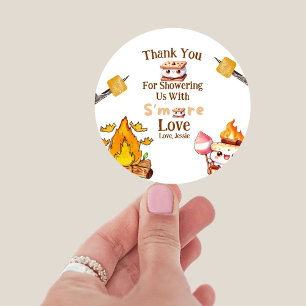 Smores Babydusche Danke Tags Vorliebe Tags Smore Runder Aufkleber