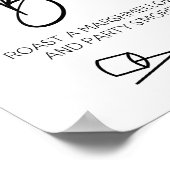 S'Mores Bar Marshmallow Lasst uns Party's mehr Zei Poster (Ecke)