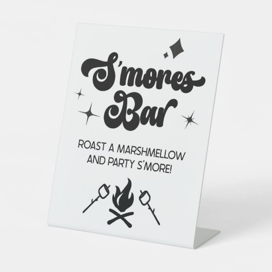 S'Mores Bar Marshmallow Roast Let's Party S'More Sockelschild (Vorderseite)