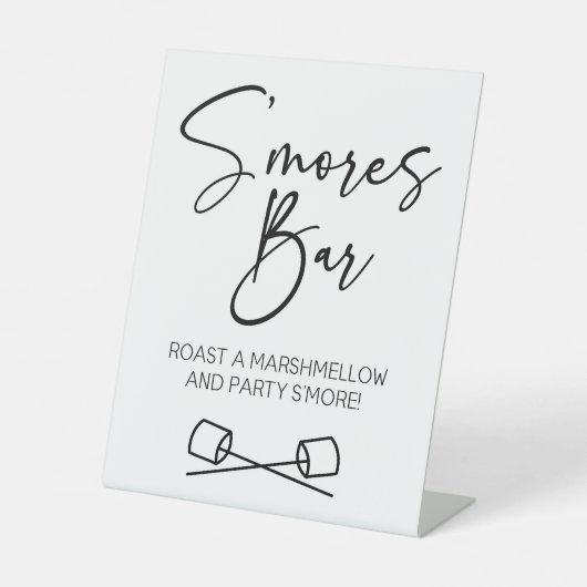 S'Mores Bar Marshmallow Roast Let's Party S'More Sockelschild (Vorderseite)