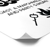 S'Mores Bar Marshmallow Roast Let's Party unterzei Poster (Ecke)