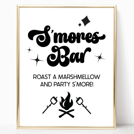 S'Mores Bar Marshmallow Roast Let's Party unterzei Poster