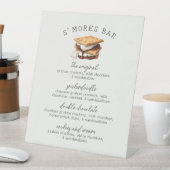 S'mores Bar Recipe Sign Fall Bonfire Outdoor Sockelschild (In Situ)