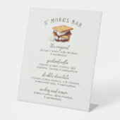 S'mores Bar Recipe Sign Fall Bonfire Outdoor Sockelschild (Vorderseite)