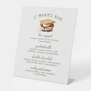 S'mores-Bar-Rezept-Schild Herbst-Lagerfeuer Outdoo Sockelschild