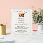 S'mores Bar Rezept Untergang Feuer Außenbereich Acrylschild (Hochzeit)