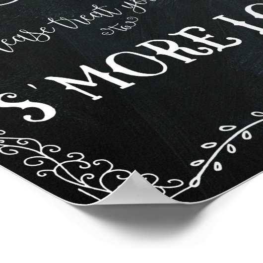 S'Mores Bar Sign Wedding Decor Poster (Ecke)