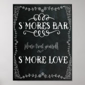 S'Mores Bar Sign Wedding Decor Poster (Vorne)