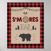 S'mores Bar signieren Lumberjack Tafelzeichen Gebu Poster (Vorne)