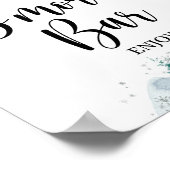 S'Mores Bar signieren Roter Winter Weihnachtsbaum  Poster (Ecke)