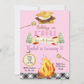 Smores Birthday Invitation, S'mores Invitation, Einladung (Vorderseite)