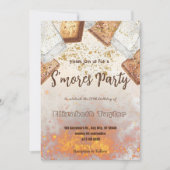 S'mores Birthday Party Invitation – Cozy Campfire Einladung (Vorderseite)