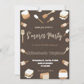 S'mores Birthday Party Invitation – Cozy Campfire Einladung (Vorderseite)