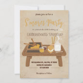 S'mores Birthday Party Invitation – Cozy Campfire Einladung (Vorderseite)