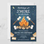 S'mores Birthday Party S'mores Camping Birthday Einladung (Vorderseite)