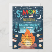 S'mores Birthday Party's mehr Camping Geburtstag Einladung (Vorderseite)