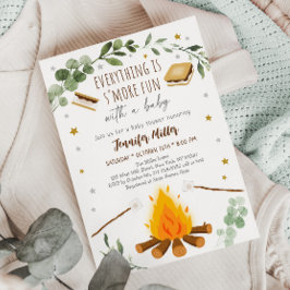 S'mores Campfire Bonfire Greenery Baby Dusche Einladung