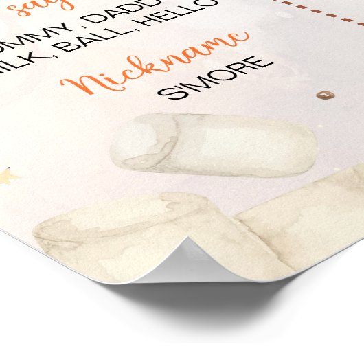 S'mores Campfire - Meilenstein-Zeichen Poster (Ecke)