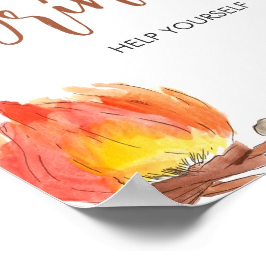 S'mores Camping Baby Dusche Drinks Poster (Ecke)