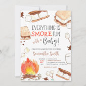 S'mores Camping Baby Dusche Einladung (Vorderseite)