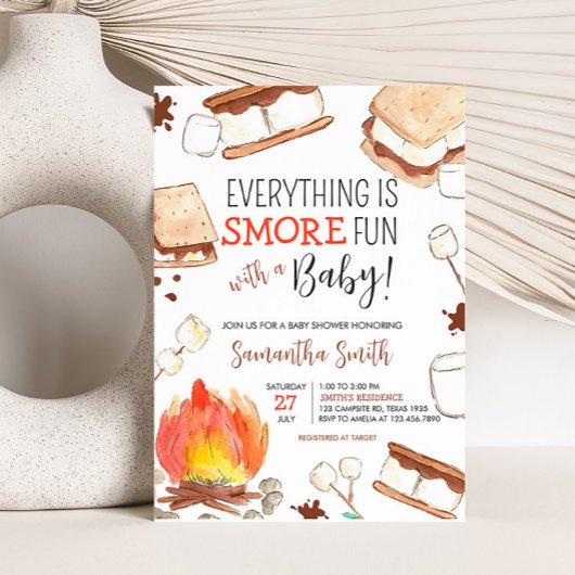 S'mores Camping Baby Dusche Einladung