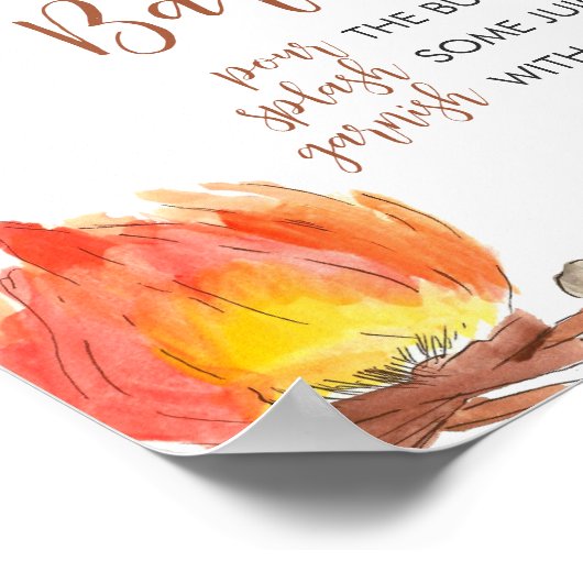 S'mores Camping Baby Dusche Mama Osa Bar Poster (Ecke)