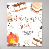 S'mores Camping Babydusche Babys sind süß Poster (Vorne)