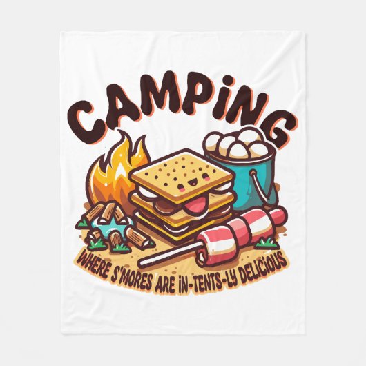 S'mores-Camping Fleecedecke (Vorderseite)