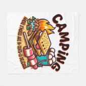 S'mores-Camping Fleecedecke (Vorderseite (Horizontal))
