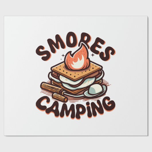 S'mores-Camping Geschenkpapier (Flach)