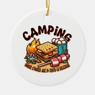 S'mores-Camping Keramik Ornament