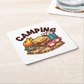 S'mores-Camping Rechteckiger Pappuntersetzer (angewinkelt)