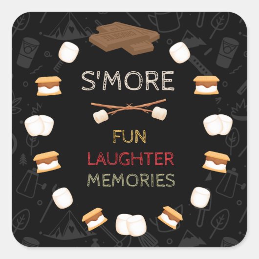 S'mores Camping Stickers (Vorderseite)