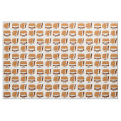 S'mores Cartoon Brown White Lächeln Muster Stoff (Fat Quarter (45,7 x 55,9 cm))