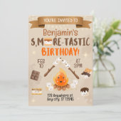 S'mores Children's Birthday Party Einladung (Stehend Vorderseite)