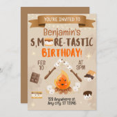 S'mores Children's Birthday Party Einladung (Vorne/Hinten)