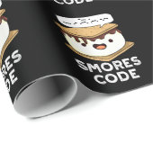 Smores Code Funny Food Pub Dark BG Geschenkpapier (Rolleneckpunkt)
